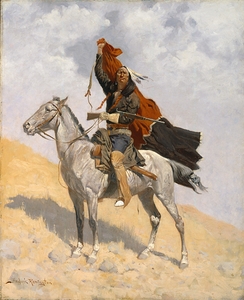 The Blanket Signal [1896] by Frederic Remington [1861–1909]